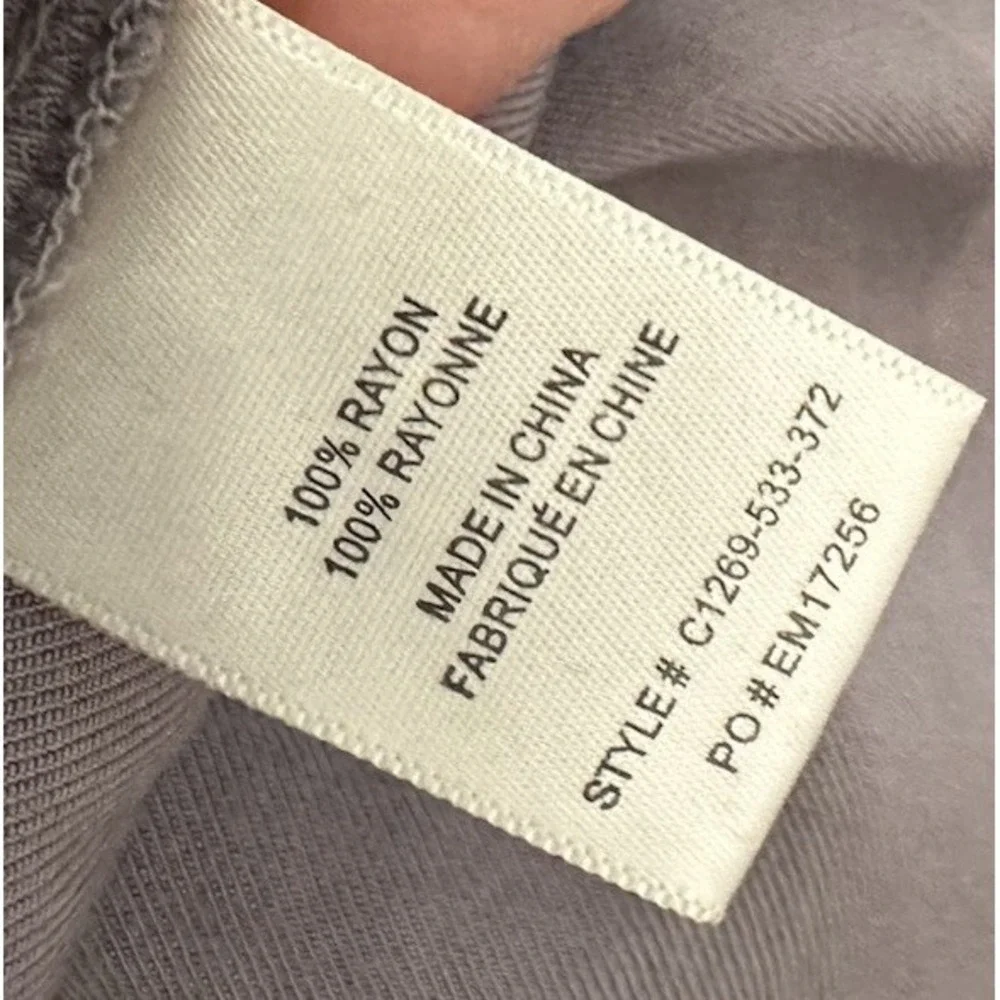 Anthropologie‎ Cloth & Stone Gray Off the Shoulder Top Size Medium 3/4 Sleeves